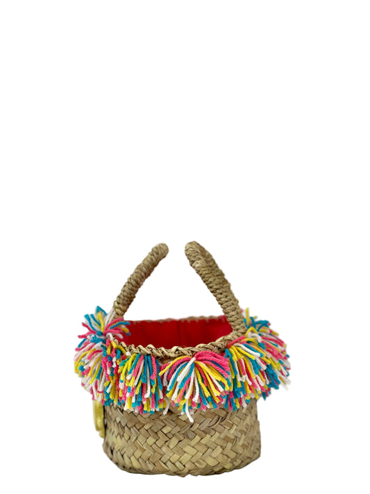 Coffa con ceramica Tamburello e pon pon multicolor