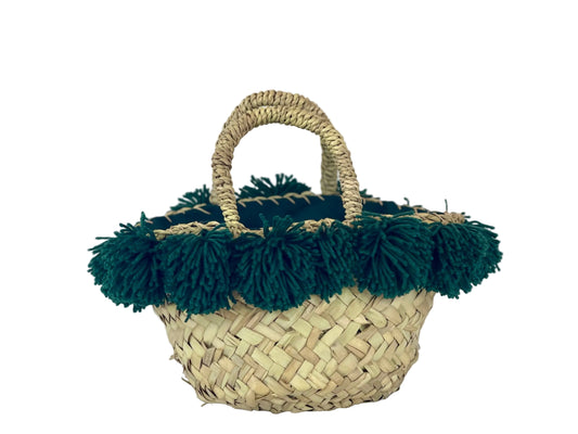 Coffa con ceramica Ruota e pon pon verde scuro