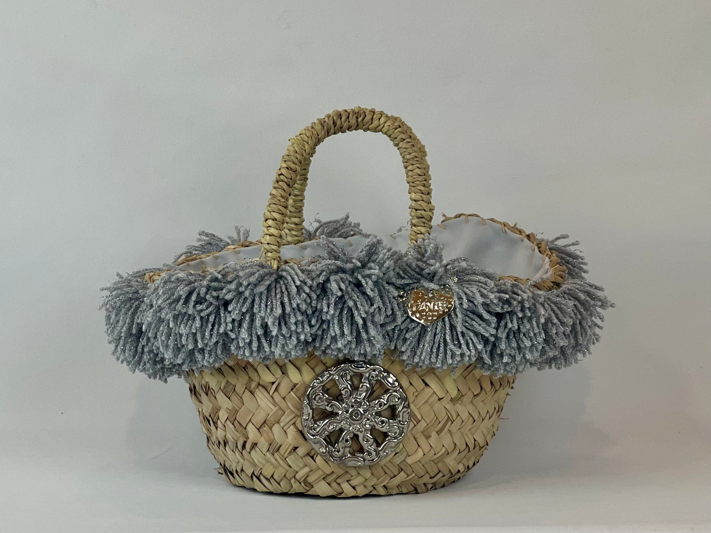 Coffa con ceramica Ruota e pon pon argento