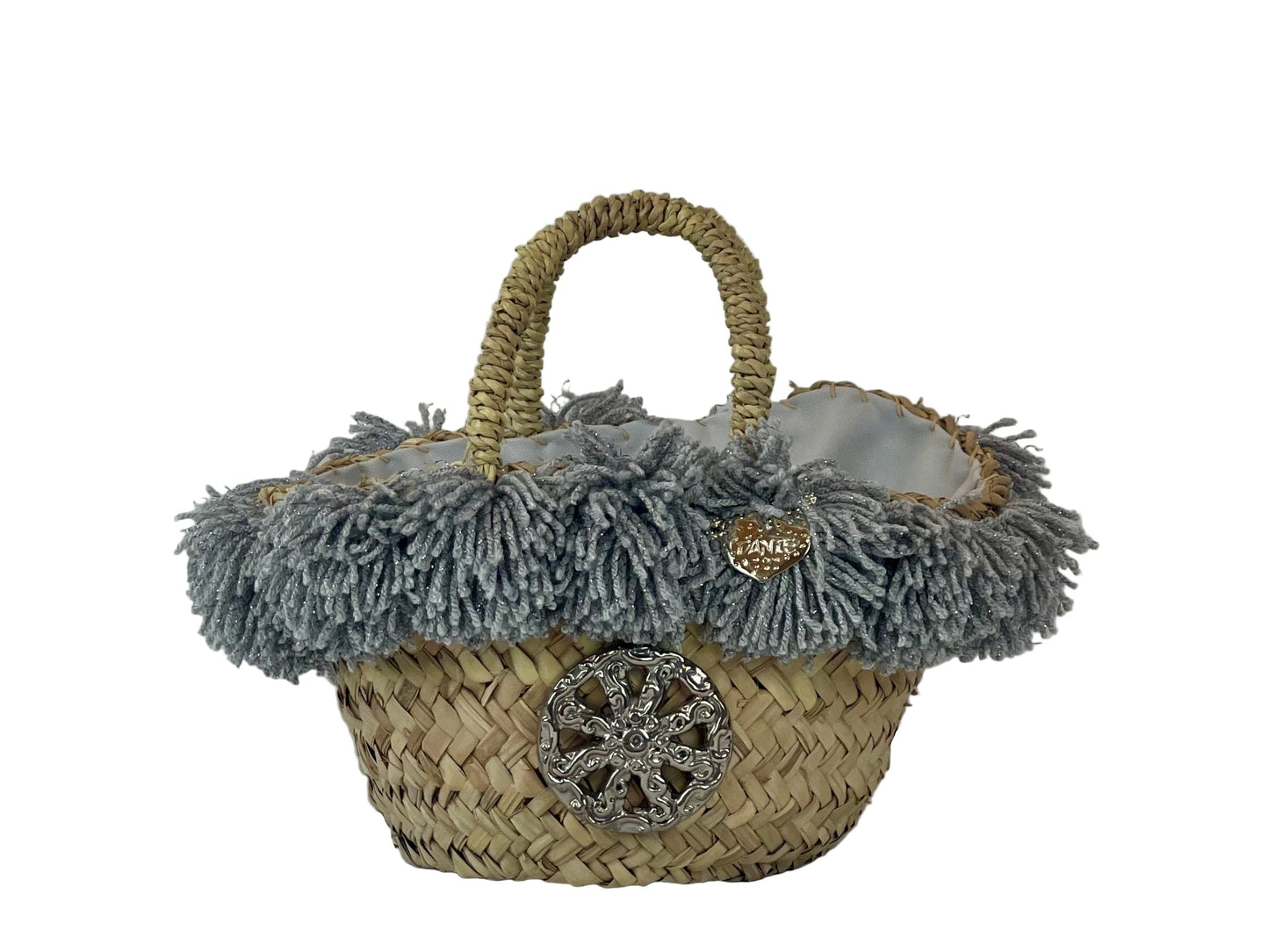 Coffa con ceramica Ruota e pon pon argento