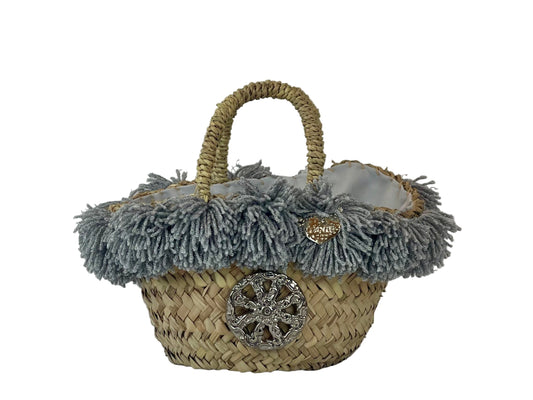 Coffa con ceramica Ruota e pon pon argento