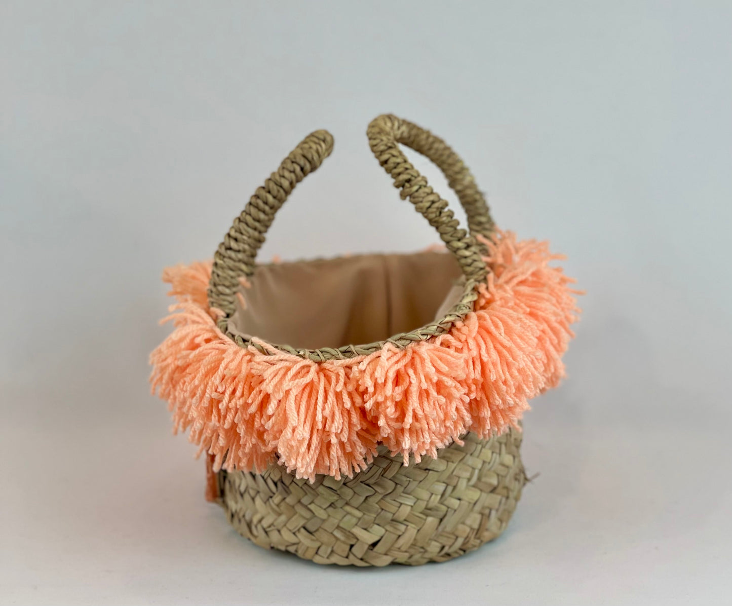 Coffa con ceramica Ruota e pon pon rosa salmone