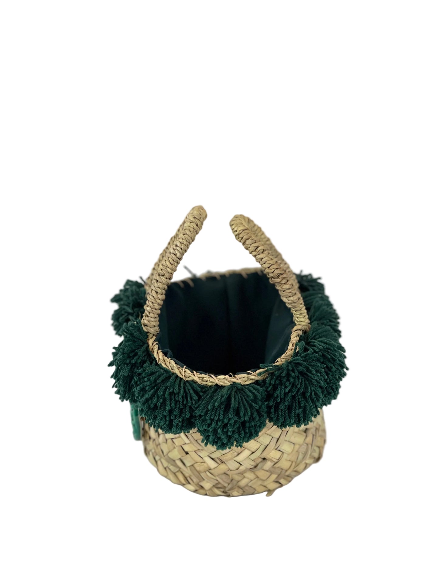 Coffa con ceramica Ruota e pon pon verde scuro