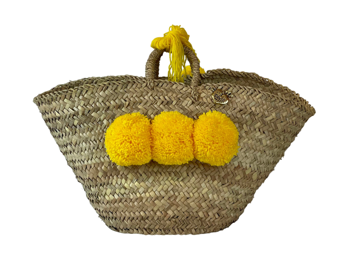 Basket with yellow pom pom