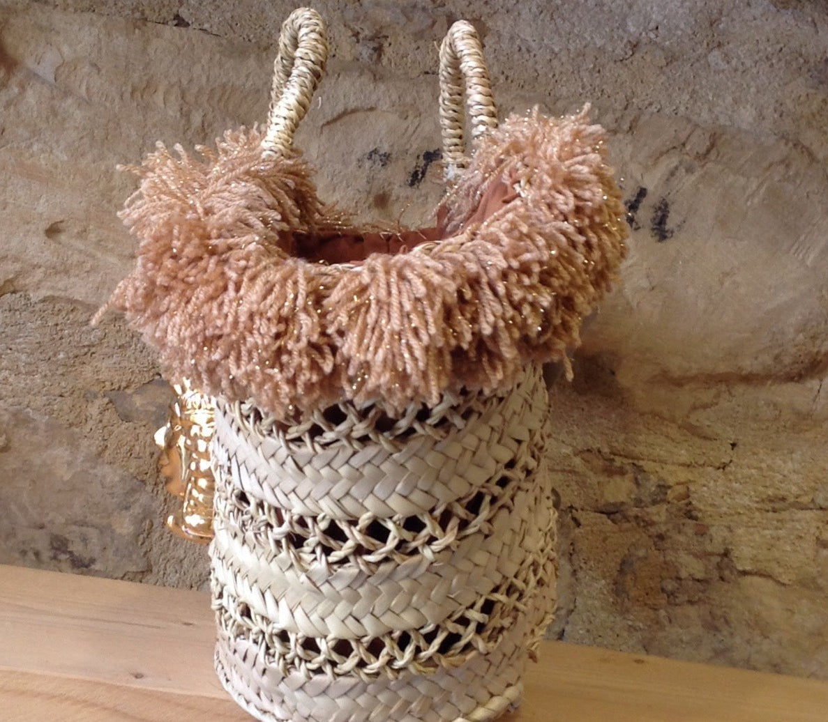 Coffa Bag con Fanciulla oro in ceramica di Caltagirone