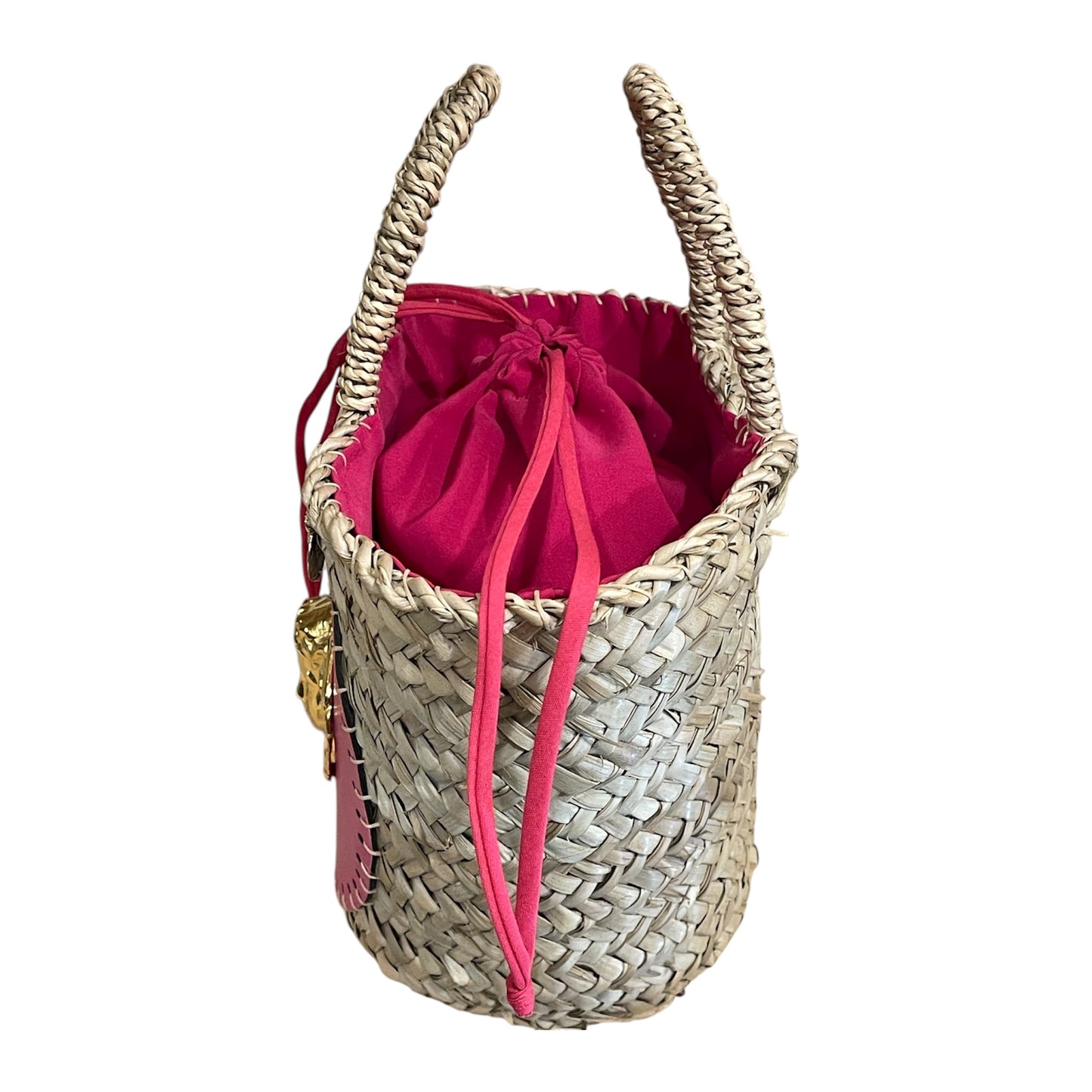 Coffa Aretusa con applicazione in ecopelle Fucsia