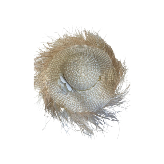 Cappello in paglia Fiore bianco