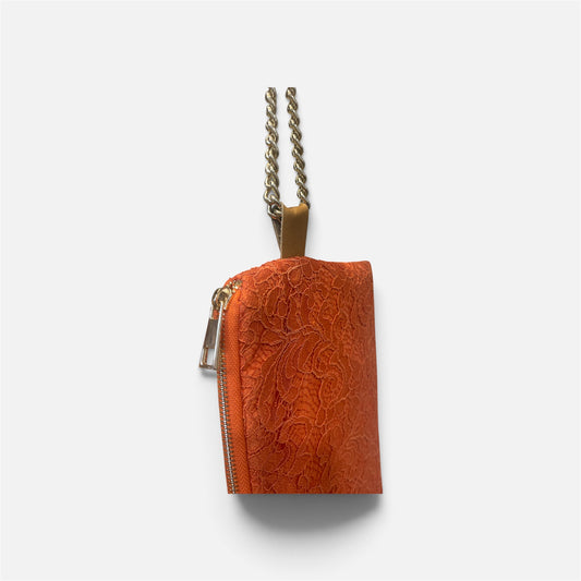 Pochette in pizzo arancione