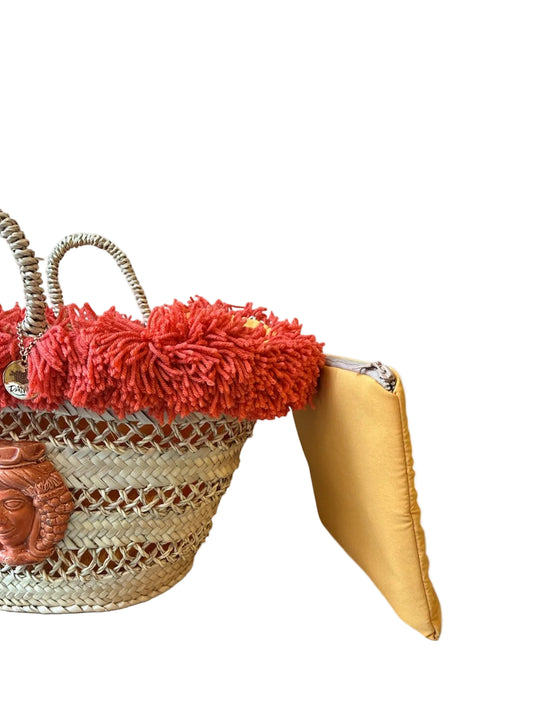 Coffa Bag con Fanciulla in ceramica di Caltagirone