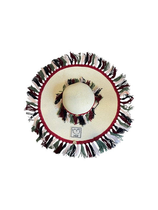 Cappello frangia lana