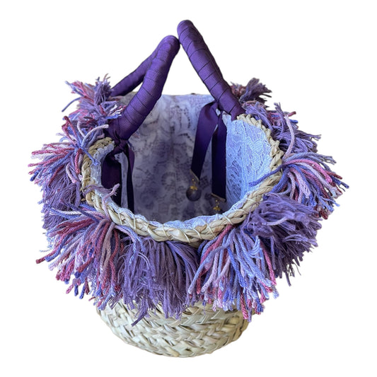 Coffa Ruota in ceramica di Caltagirone Viola