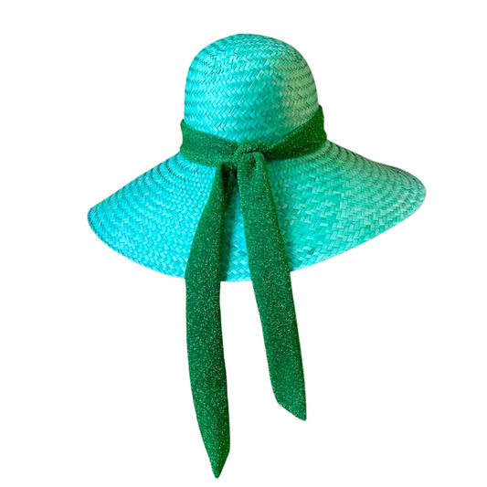 Fuchsia raffia hat