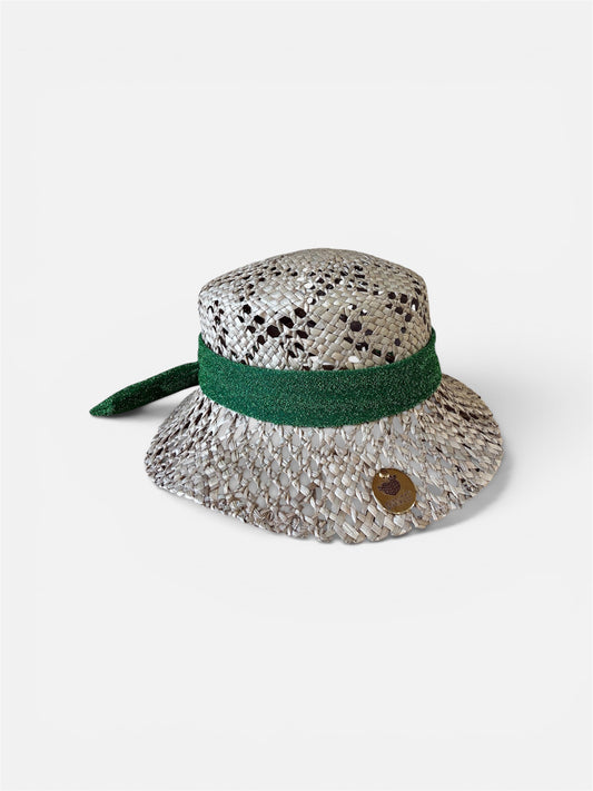 Fuchsia raffia hat