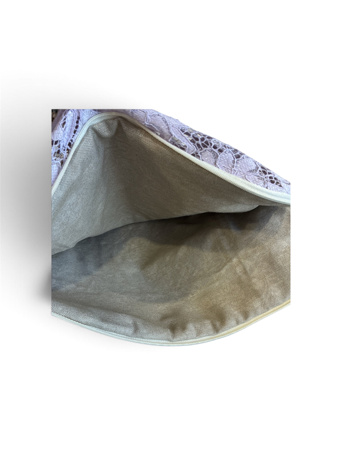 Porta computer pizzo lilla