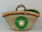 Sicilian basket with green raffia flower