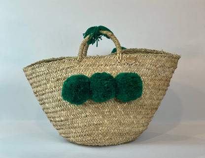 Coffa with two-tone green pom pom