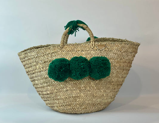 Coffa with two-tone green pom pom