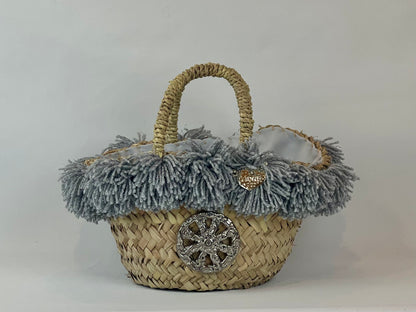 Coffa con ceramica Ruota e pon pon argento