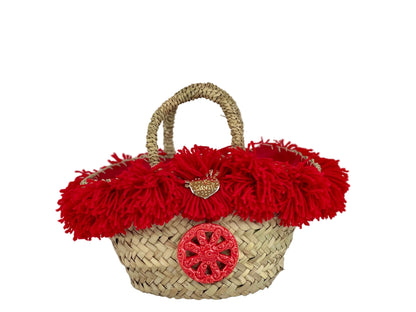 Coffa con ceramica Ruota e pon pon rosso