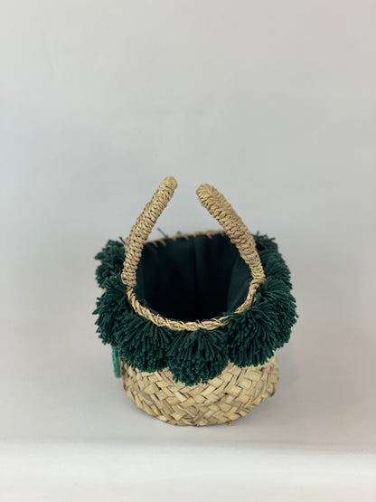 Coffa con ceramica Ruota e pon pon verde scuro