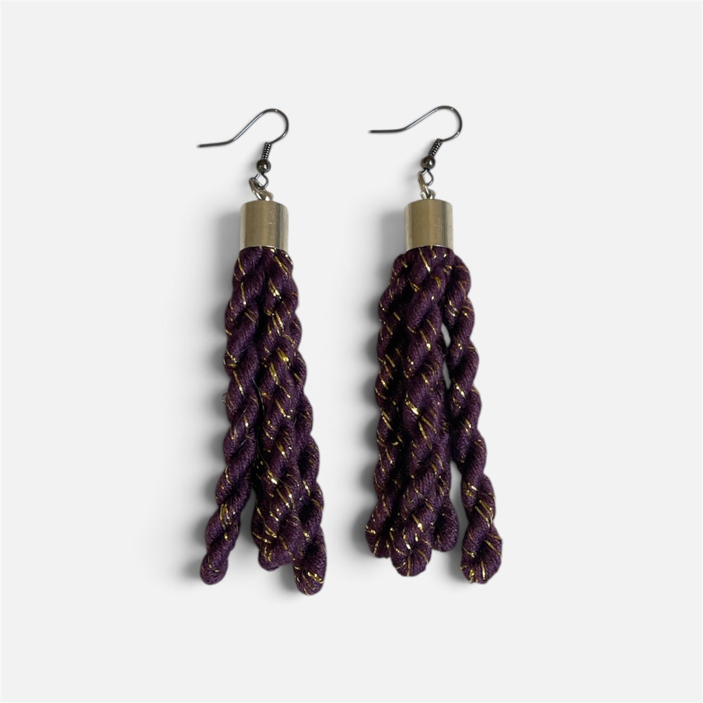 Orecchini Frinza viola corti