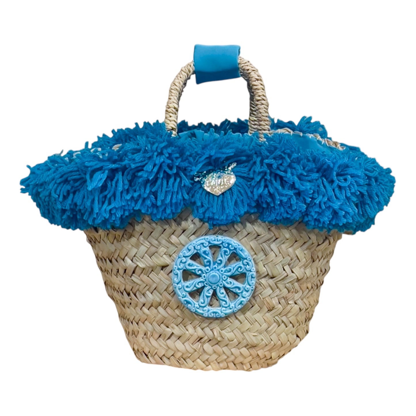 Basket with Bordeaux Wheel ceramic