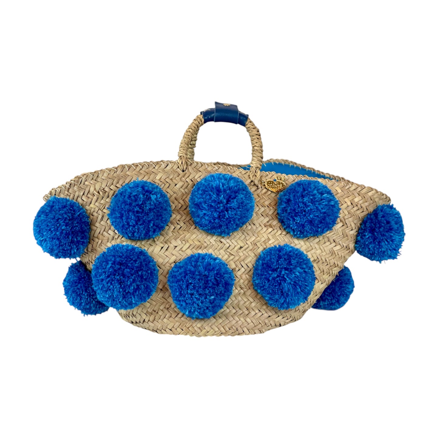 Coffa con pon pon handmade turchese