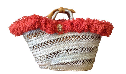 Coffa Bag con Fanciulla in ceramica di Caltagirone arancione