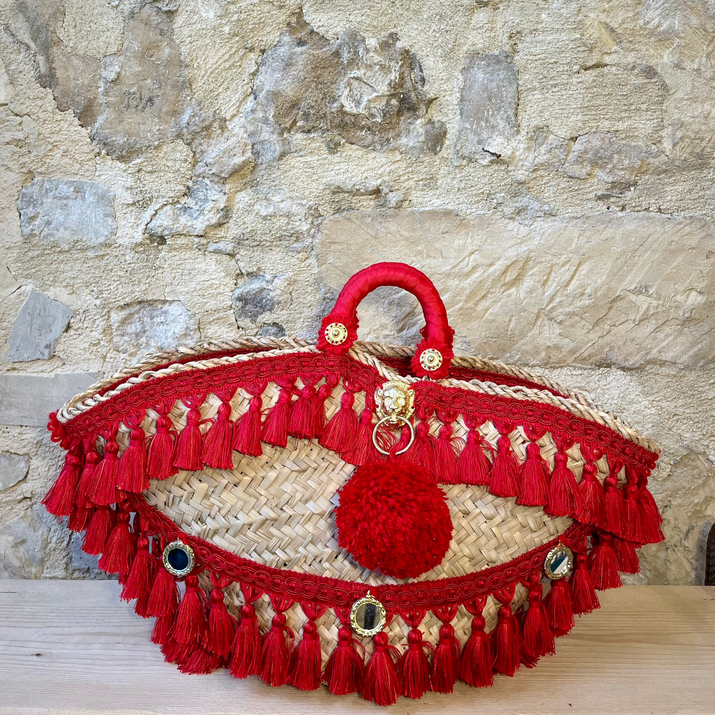 Coffa siciliana Fanciulla pallettes rossa