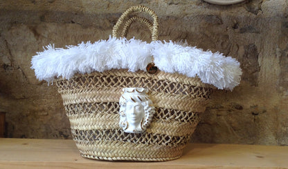 Coffa Bag new con Fanciulla in ceramica di Caltagirone