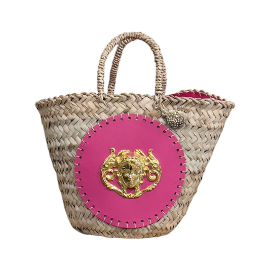 Coffa Aretusa con applicazione in ecopelle Fucsia