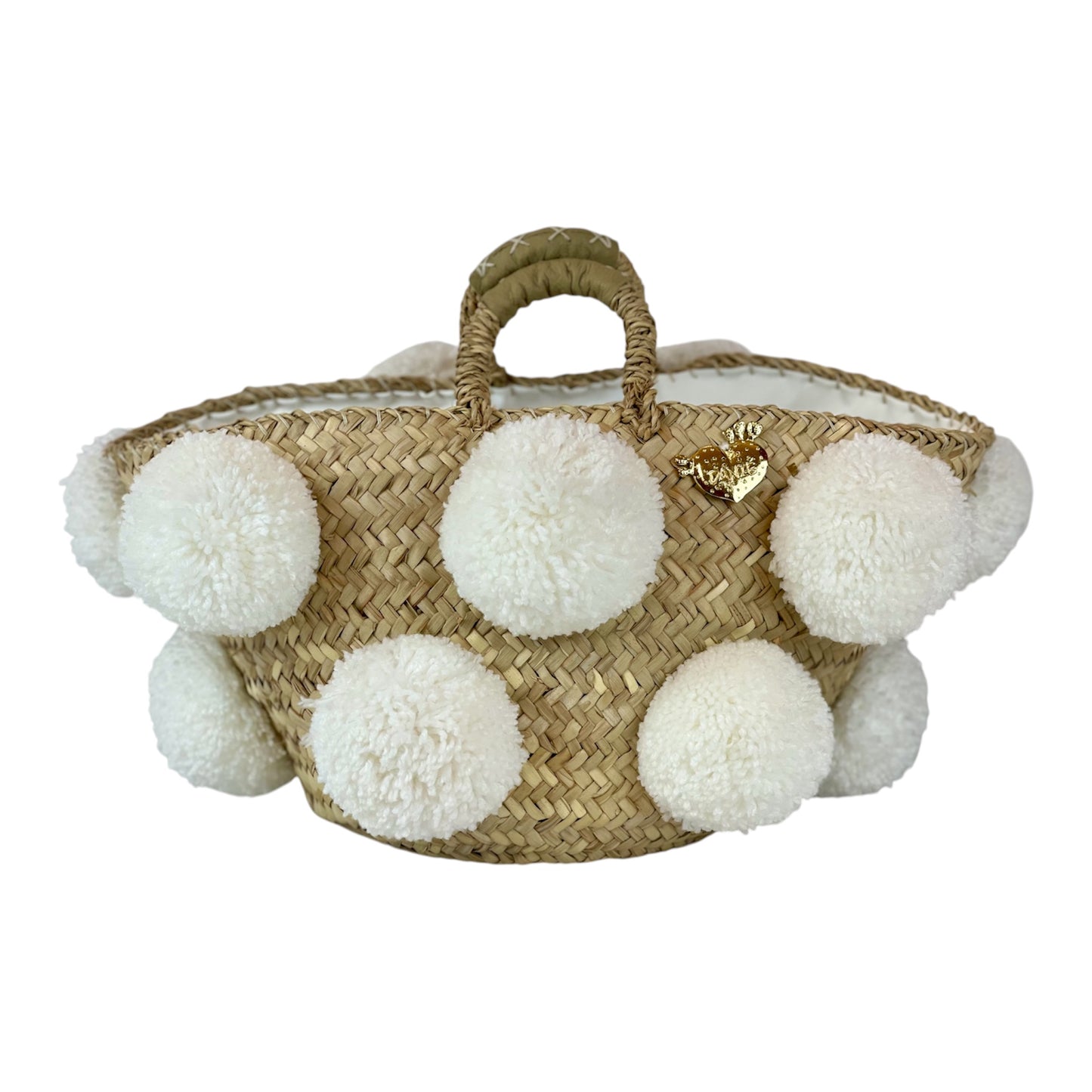 Coffa con pon pon handmade bianchi