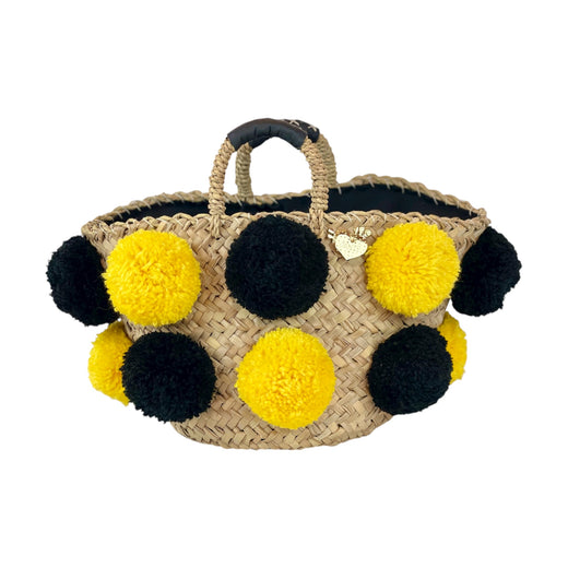 Coffa con pon pon handmade gialli e neri
