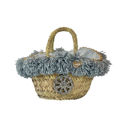 Coffa con ceramica Ruota e pon pon argento