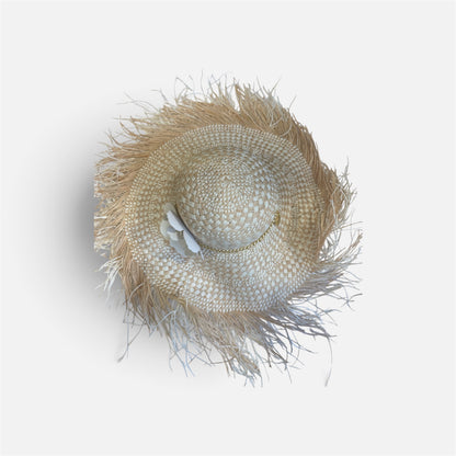 Cappello in paglia Fiore bianco