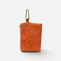 Orange lace clutch bag
