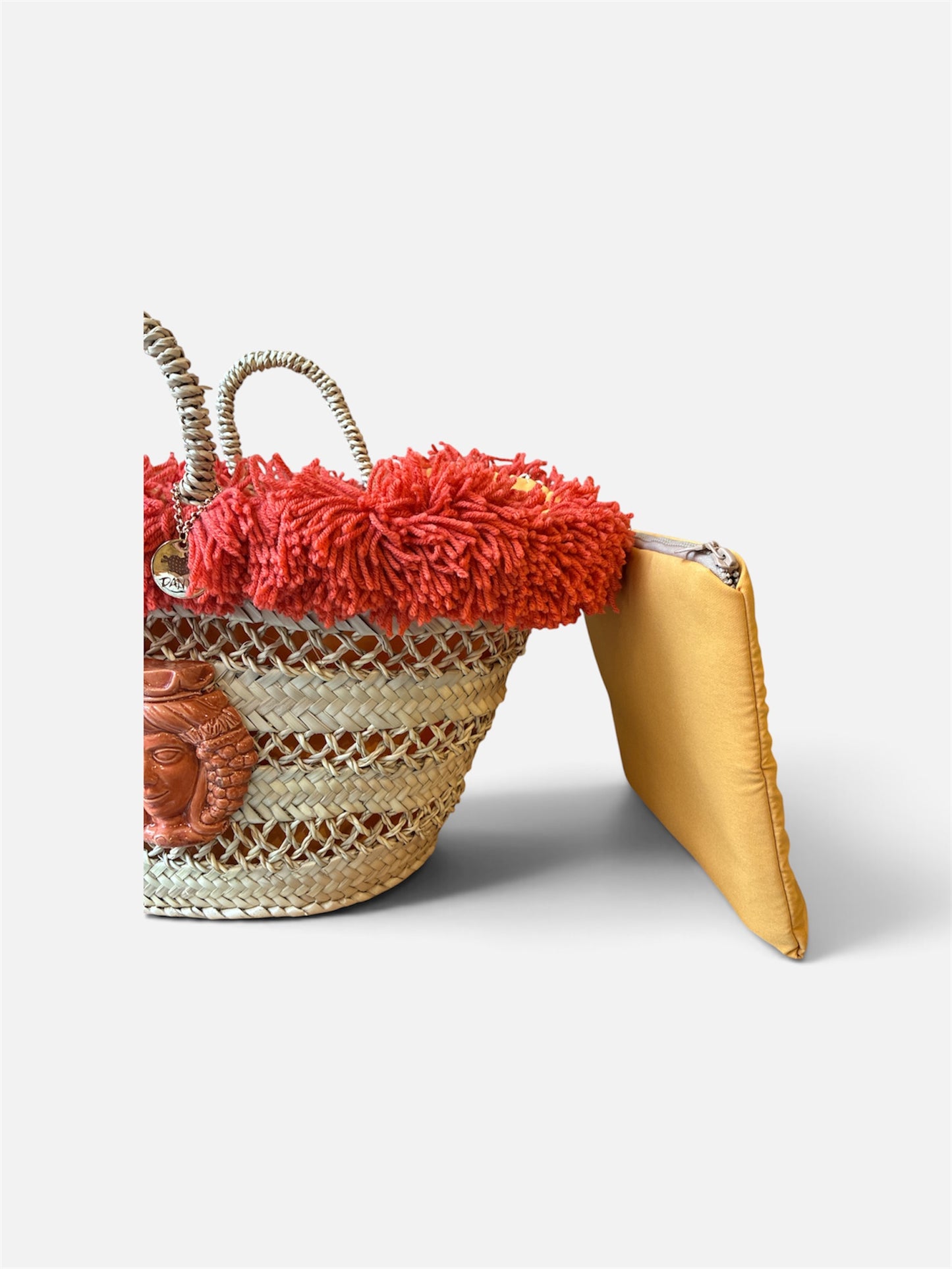 Coffa Bag con Fanciulla in ceramica di Caltagirone