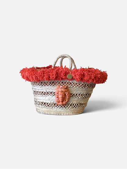 Coffa Bag con Fanciulla in ceramica di Caltagirone