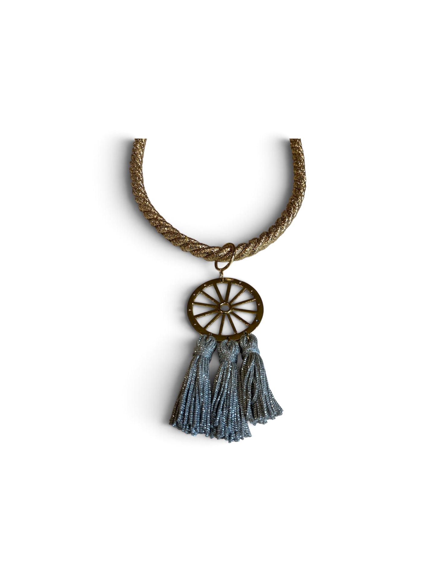Collana ruota corda oro
