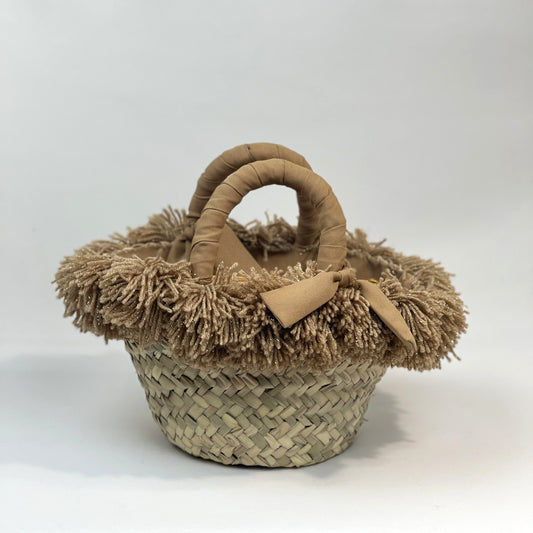 Coffa con ex voto oro e pon pon beige