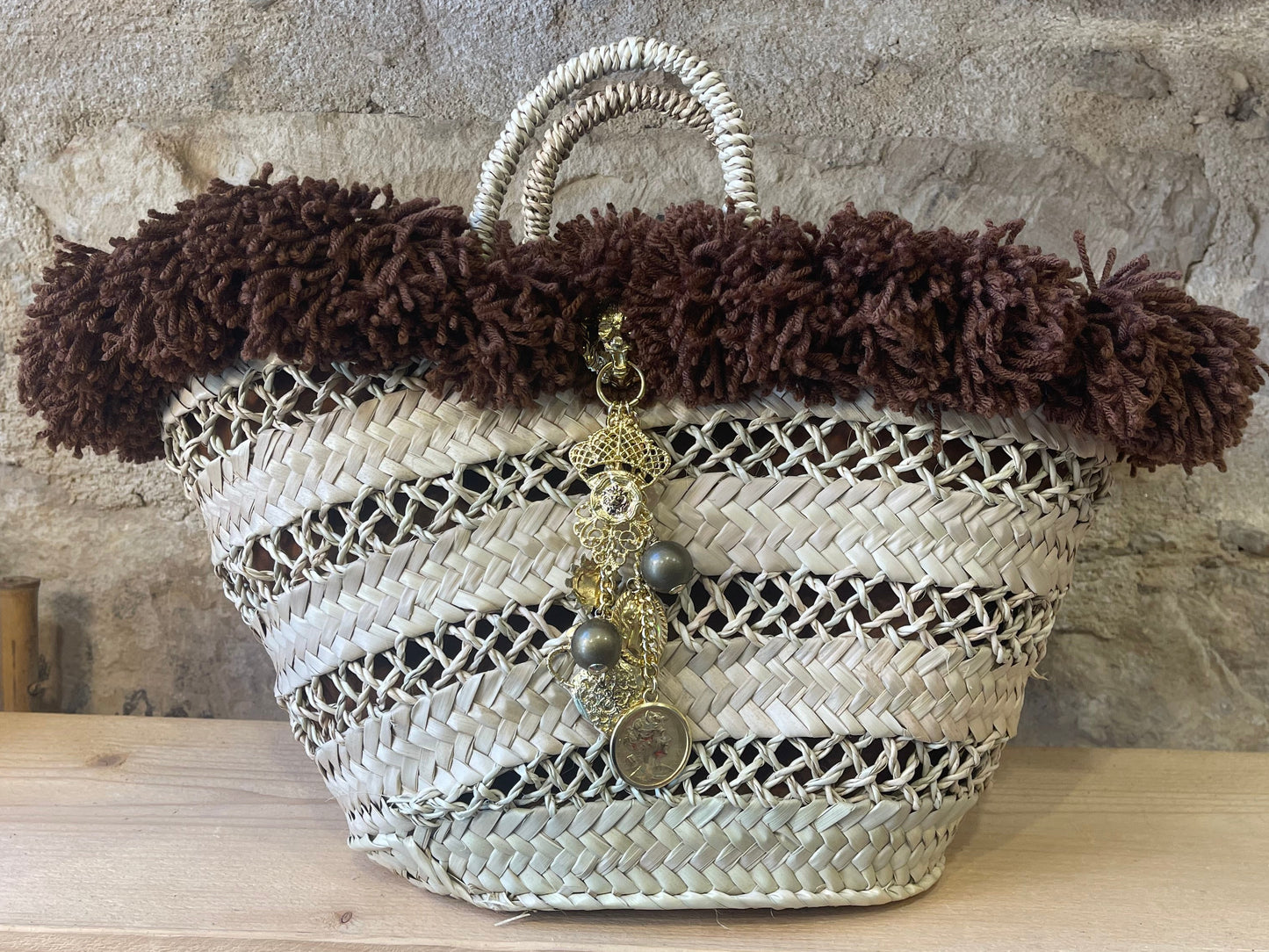 Coffa Bag new con Fanciulla in ceramica di Caltagirone
