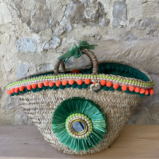 Coffa siciliana Rafia verde