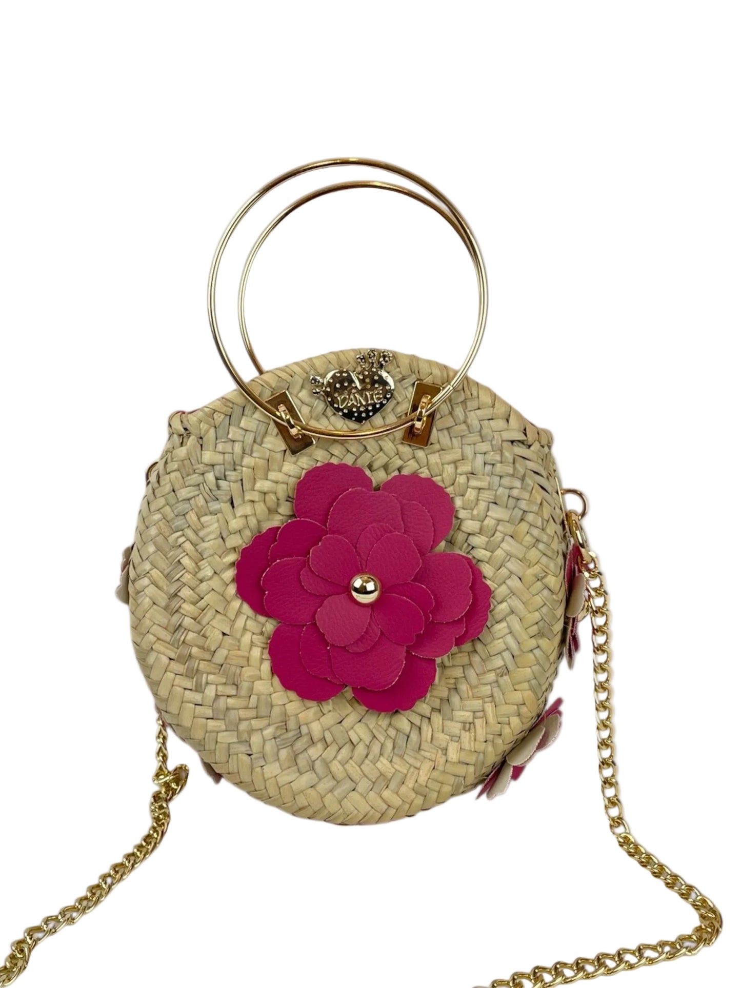 Camelia tonda bag con fiori