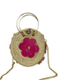 Camelia tonda bag con fiori