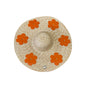 Orange raffia hat 