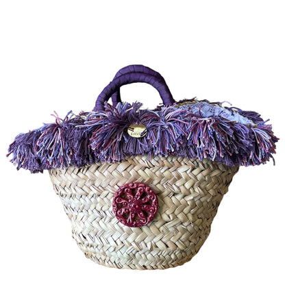 Coffa Ruota in ceramica di Caltagirone Viola