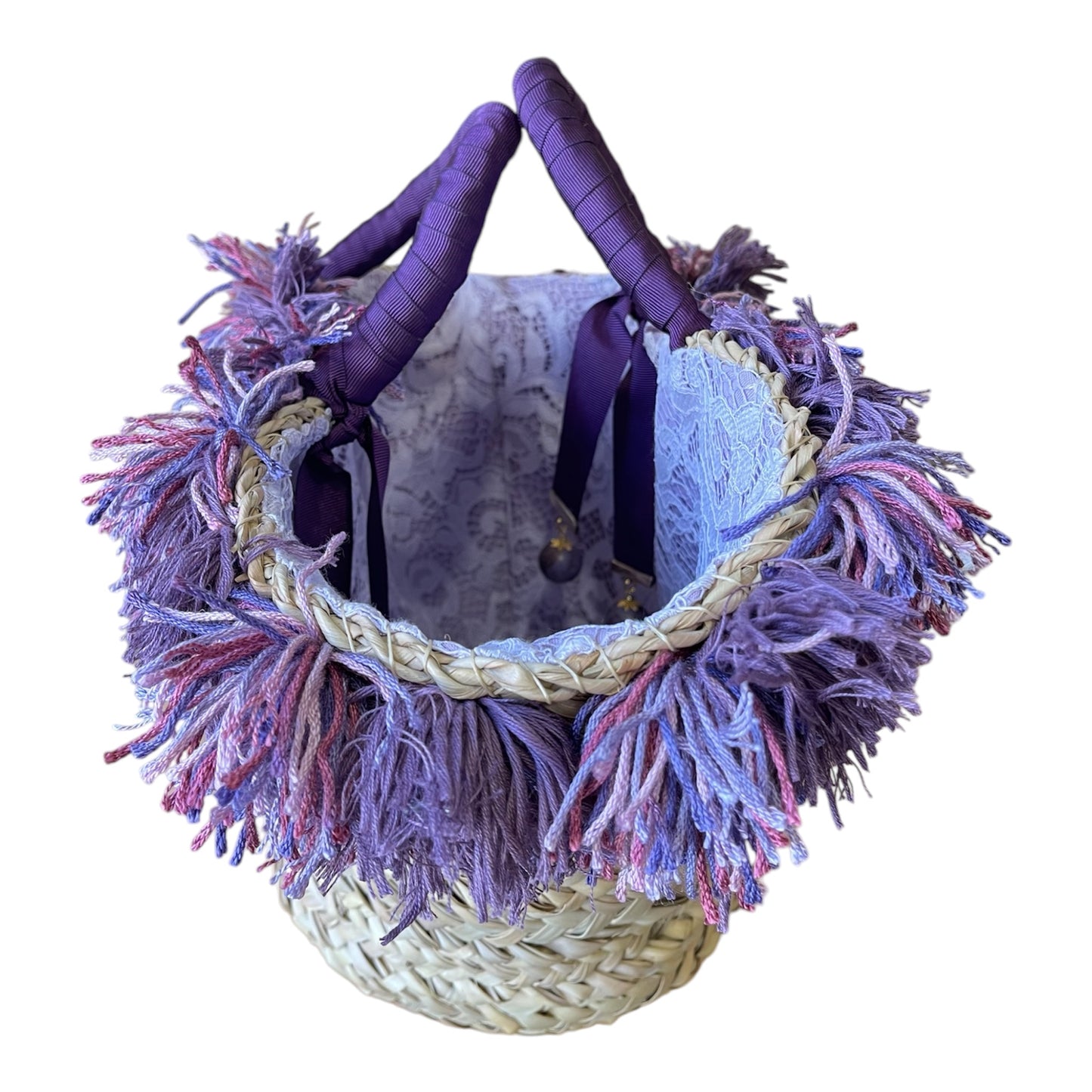 Coffa Ruota in ceramica di Caltagirone Viola