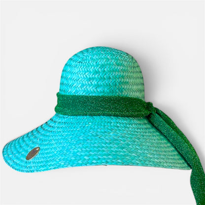 Fuchsia raffia hat