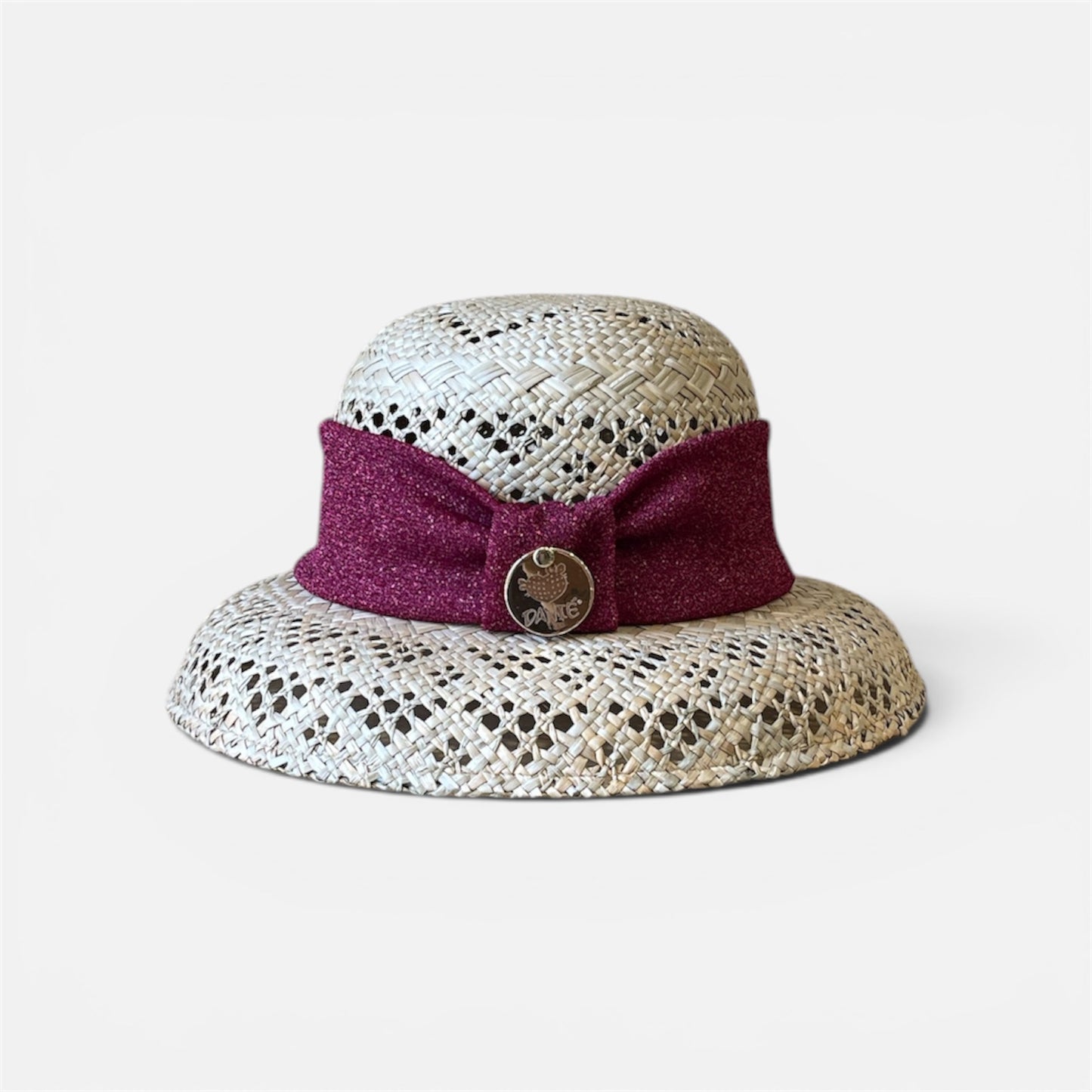 Fuchsia raffia hat