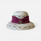 Fuchsia raffia hat